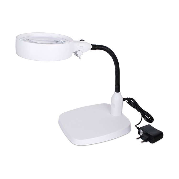 Lente d'ingrandimento da scrivania con illuminazione a led